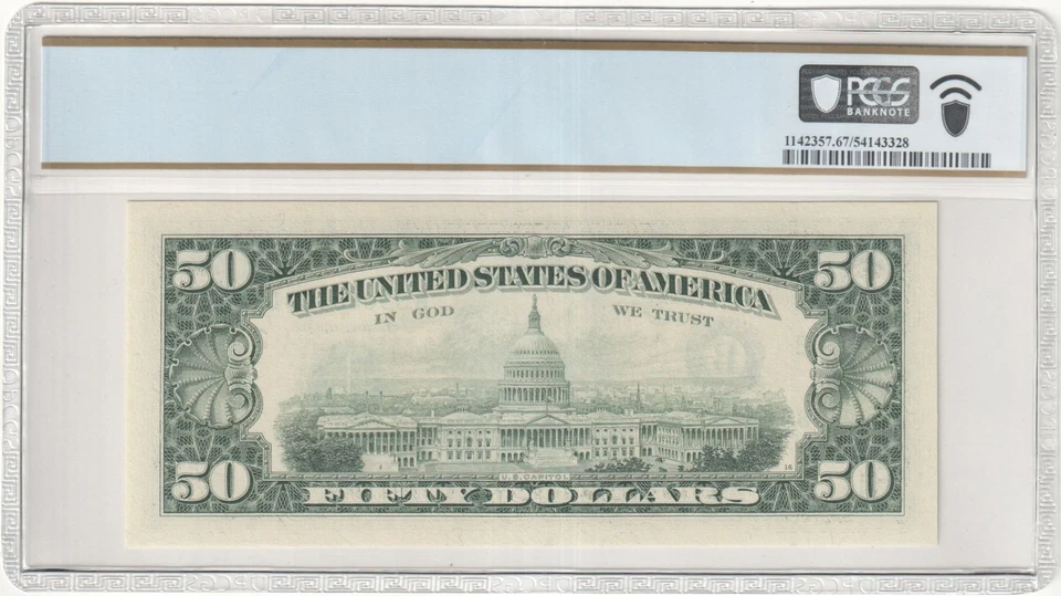 1993 $50 Federal Reserve Note Fr-2125-B New York  PCGS67PPQ Superb Gem - Image 2 of 2