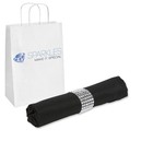 150 pcs 17"x17" inch Polyester Cloth Napkin - Black - w/ Rings Wedding Linen fp