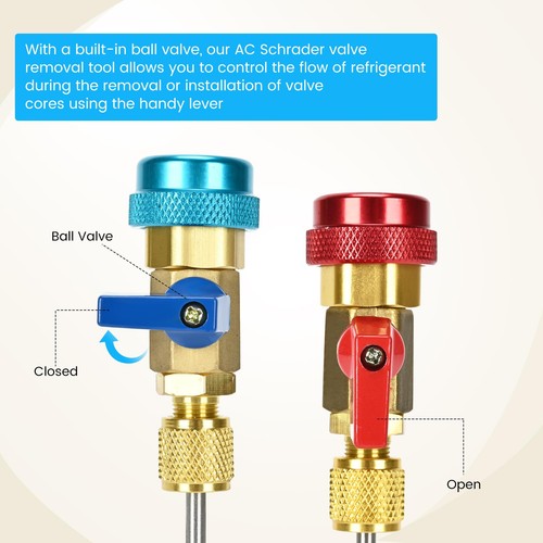 2025 Upgraded R134a R1234YF R22 AC Valve Core Remover Tool Kit, for Automotiv... - Picture 4 of 8