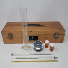 Kinsler Fuel Injection Analyzer Test Kit Hydrometer in Wood Box