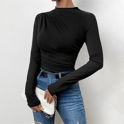 Lightweight Half High Collar Top for Women Suitable for Multiple Seasons - Picture 6 of 32