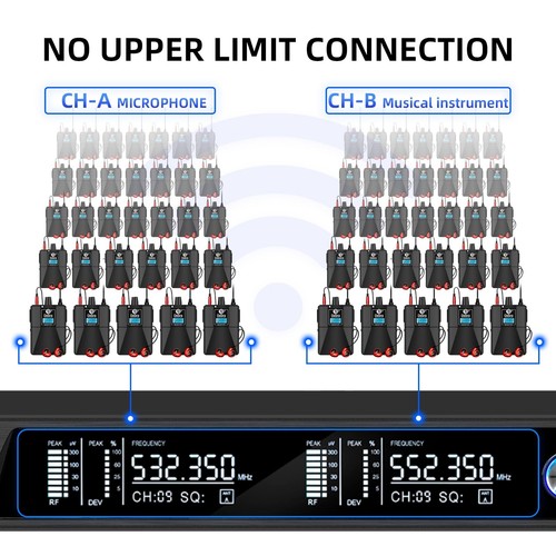 D Debra Audio PRO Mono ER-202 UHF Dual Channel Wireless In Ear Monitor System... - Bild 2 von 9