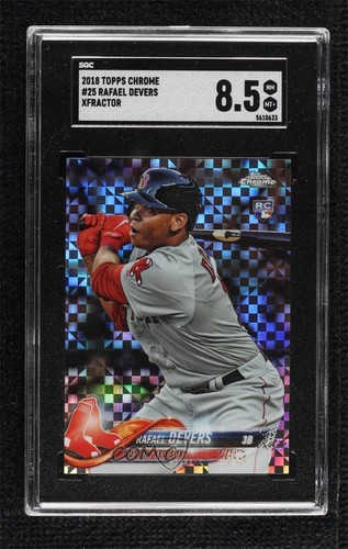 2018 Topps Chrome X-Fractor Rafael Devers #25 SGC 8.5 Rookie RC - Picture 1 of 3