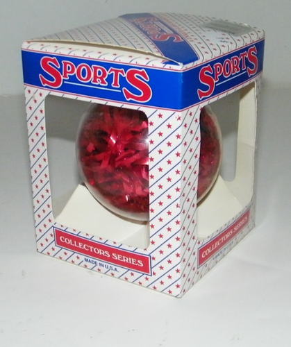 Chicago Bulls Deportes Coleccionista Serie Navidad Vidrio Redondo Adorno Nuevo En Caja - Imagen 2 de 6