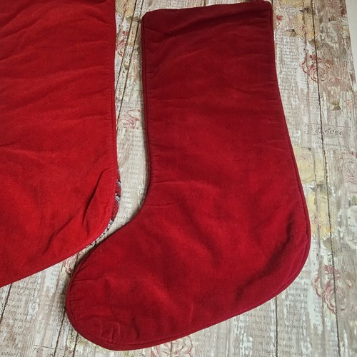 Set 2 calze natalizie vintage eleganza imperiale fatte a mano lana punto ago - Foto 7 di 13