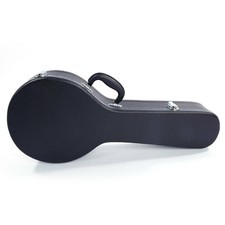 Glarry Prefessional Hardshell A-Style Pattern Leather Wood Mandolin Hard Case