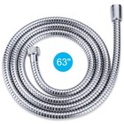 ALEASHA Chrome Finished Shower Hose 63 inches, Shower Hose Extra Long for Sho...