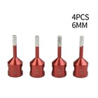 4Piece 6mm M14/Dry Diamond Drill Bit For Porcelain Granite Tile Glass Ceramic AU