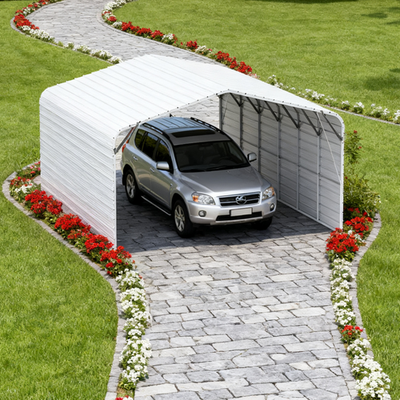 #ad 20x30FT Metal Carport Heavy Duty Galvanized Steel Car Shelter Garage w Sidewall $4468.00