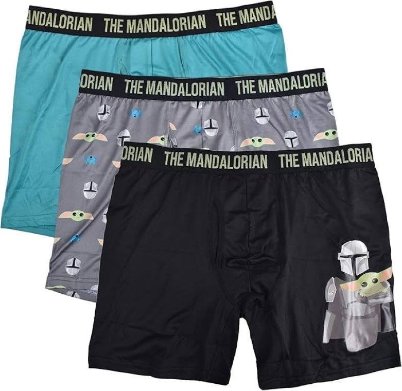 Star Wars Mandalorian 3 Pack Men's Boxer Briefs Briefly Stat
