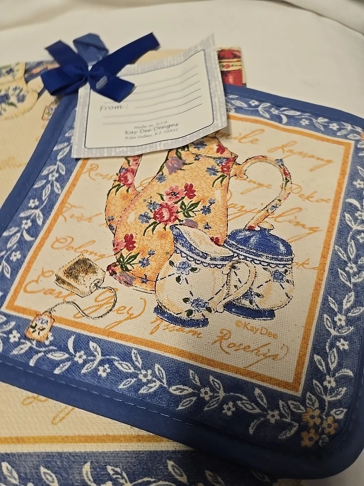 Soporte para olla y toalla de cocina Kay Dee Designs teteras de colección Foto 2 de 4