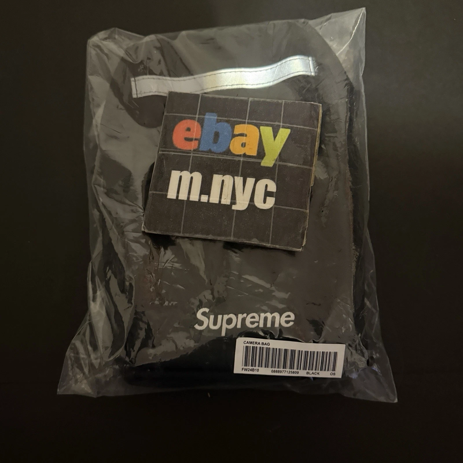 Sac appareil photo Supreme noir FW24 boîte réfléchissante logo 100% authentique FW24b10 neuf
