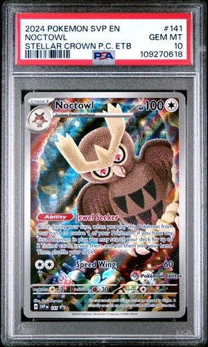 2024 POKEMON SVP EN-SV BLACK STAR PROMO #141 NOCTOWL PSA 10