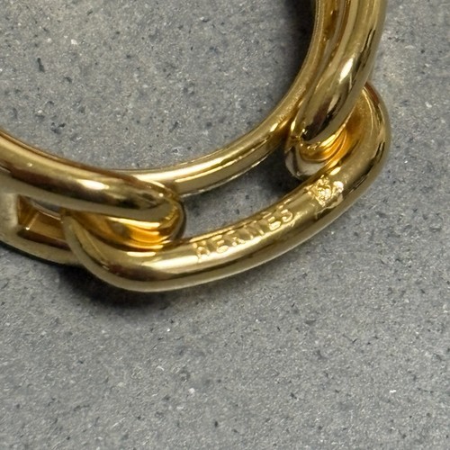 Auth HERMES Chaine d'Ancre Scarf Ring Gold W/Box - Picture 6 of 8