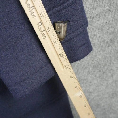 Gloverall Coat Mens 42 Blue Wool Original Duffle Toggle Plaid Lined England image 18