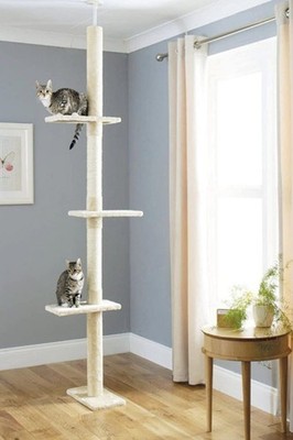 Katzenkratzbaum Boden bis Decke 285cm Baumkletterturm Kratzbaum
