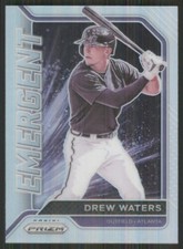 2021 Panini Prizm Emergent Prizms Silver #EM3 Drew Waters Atlanta Braves 1489