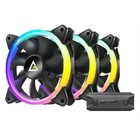 Antec Neon 120 ARGB PWM Case Fan-3 Pack-Hydro Bearing-800-1600 RPM-Black 35 CFM