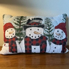 Snowman Throw Pillow Couch Pillow Christmas Winter Home Decor