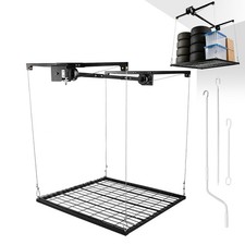 Overhead Garage Lifting Storage Rack, Garage Storage Rack, Adjustable Height Gar