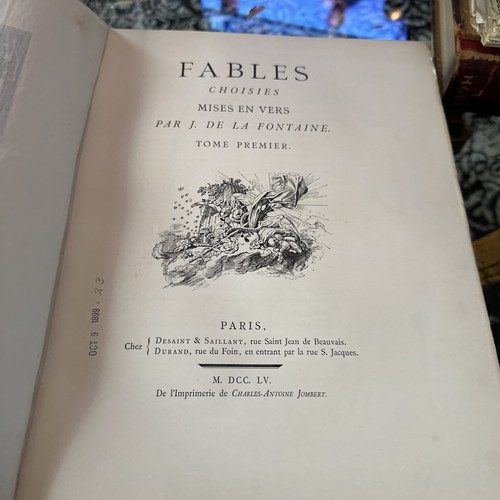 1886 FABLES DE LA FONTAINE ILLUSTRATED 3 FOLIO VOLUMES FRENCH - Picture 4 of 19