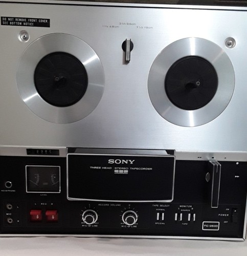 Vintage Sony TC-353D Three Head Reel to Reel Tapecorder mit 3 Sony Tapes Japan
