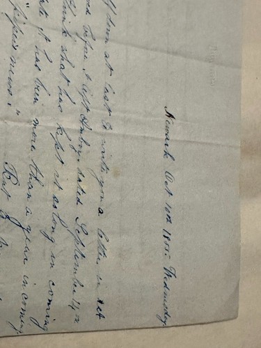 1855 Handwritten Letter Newark R Whitehead Civil War Era PreWar Cross Writing - Picture 12 of 13