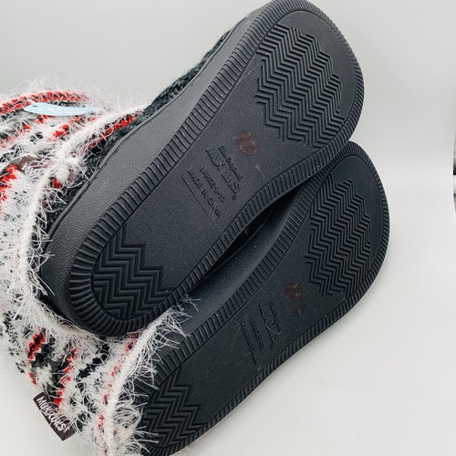 Muk Luks Slipper Boots Cable Knit Women's Winter Christmas Eyelash Lined Sz 9-10 - Picture 9 of 14