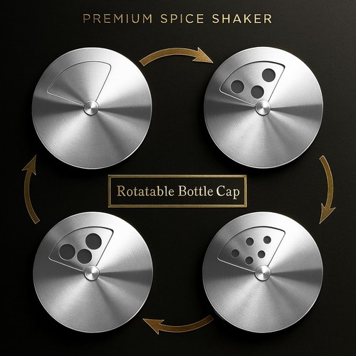 4-Piece Premium Stainless Steel Salt and Pepper Shakers Set – Adjustable Pour... - Picture 2 of 7