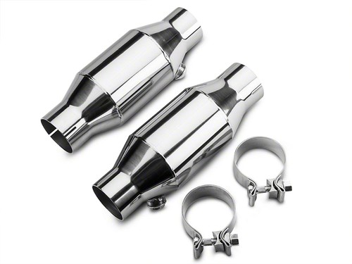 1986-2014 Mustang 2.5" High Flow Cats Catalytic Converters Metallic Substrate - Picture 3 of 4