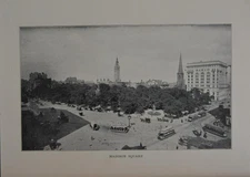 Antique New York City Art Print 1904 Madison Square Garden Black and White