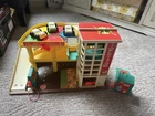Vintage Fisher Price Little People Parking Ramp Service Center Garage