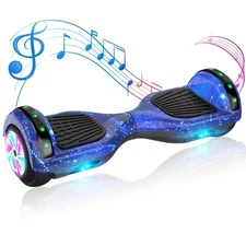 Hoverboard 6.5'' Cool Solid Wheels Electric 360° Self-Balancing Flash Bluetooth
