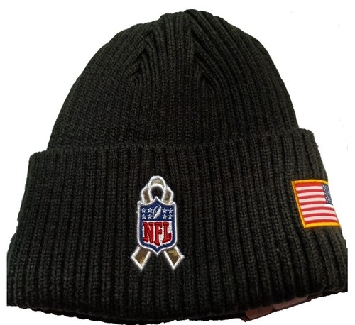 Authentic NWT New Era NFL Salute To Service Black Team Sport Beanie Knit No Pom - Picture 6 of 40