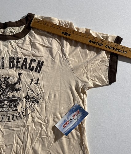 Camiseta estilo surf Miami Beach Ocean Drive bronceada gráfica talla grande para hombre nueva con etiquetas - Imagen 9 de 10