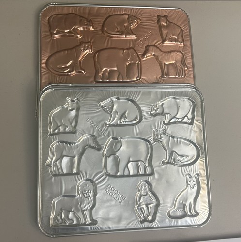 Vintage E-Z Folie Super Tier Thema Backformen Kekse Schokolade Gelatine X4 - Bild 1 von 3