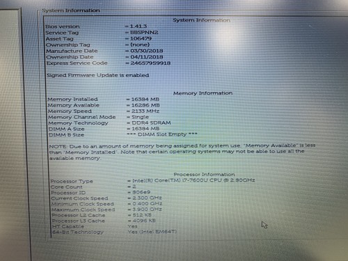 Dell Latitude 7480 14" Core i7-7600U 2.8GHz 16GB RAM 256GB SSD SIN SISTEMA OPERATIVO Bueno - Imagen 2 de 8