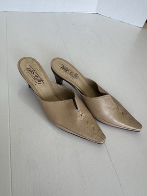 Parisotto California Women s Shoes Size 9 With Heel Tan Mules