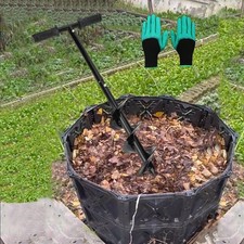 Compost Turning Tool,Compost Stirring Tool,Compost Aerator Tool Turner and Mi...