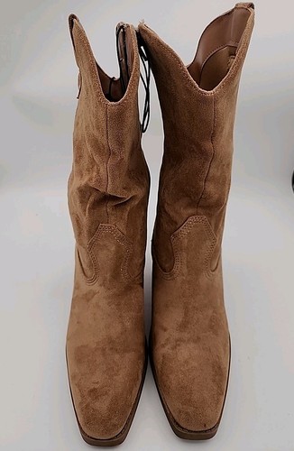 Pop Framework natürliche Wildleder Cowgirl Stiefel Größe 7,5 M brandneu - Bild 2 von 10