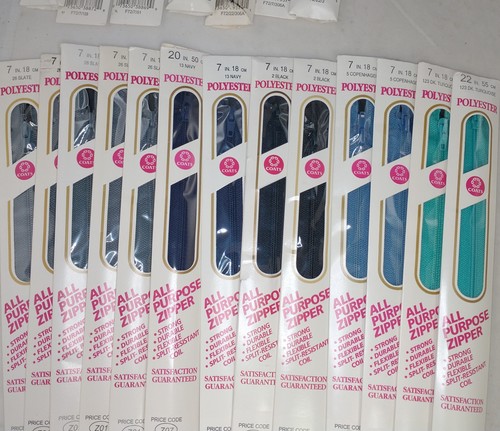 Coats Polyester All Purpose Zipper Zippers Multi-colors and Sizes Lot 51 - Picture 4 of 12
