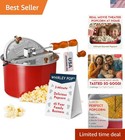 Whirley Pop Popcorn Maker - 6 Quart Aluminum Stovetop Popper