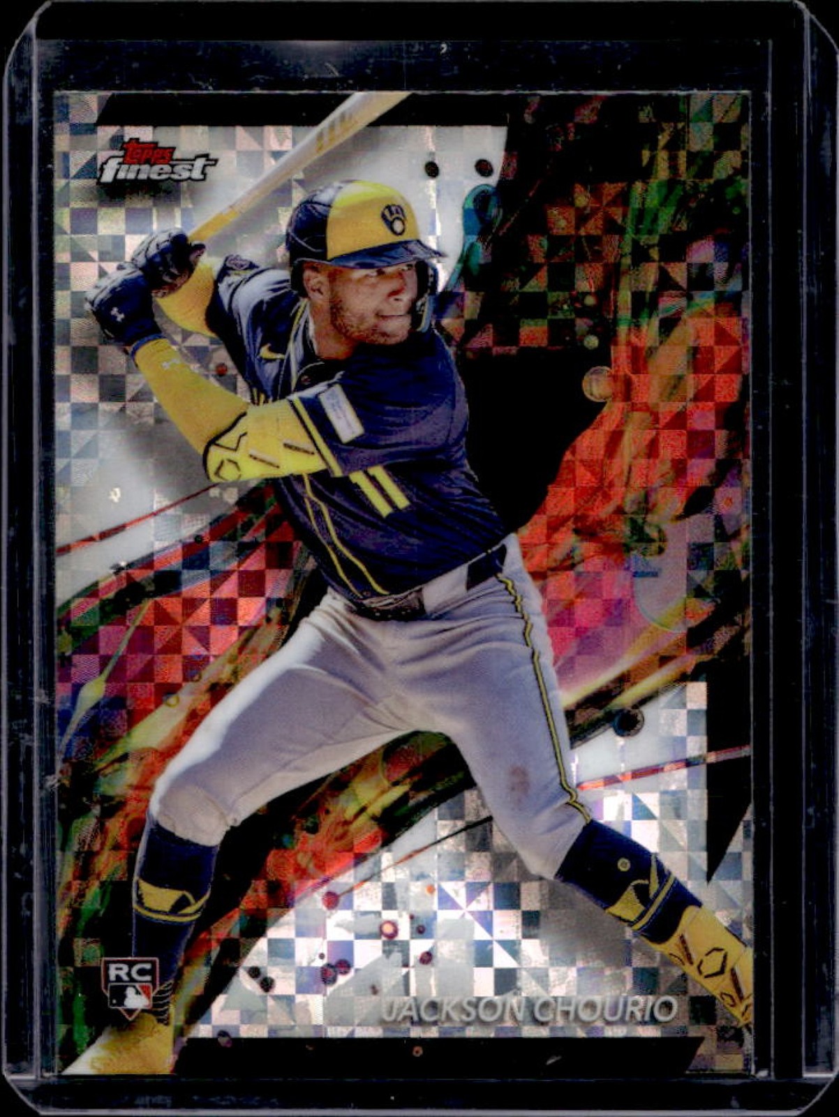 2024 Finest Jackson Chourio RC Checkerboard Refractor Rookie #11 Brewers
