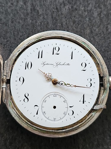 0,800 savonette System Glashütte Taschenuhr Pocket Watch 1-8 - Bild 8 von 24