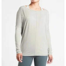 ATHLETA Essence Flow Top, Sage, Medium Tall New! B9