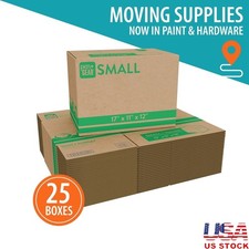 25 Pack Small Moving Boxes Storage Shipping Packing Durable Recycled Material US