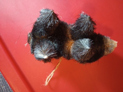Bottle Brush Bristle Black Bear Figure 3" H x 6" L Forest Wild Rustic Art core - Picture 7 of 7