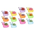 12 PCs Microlandscape Snail Sukkulente Topf Desktop Dekorative Ornamente