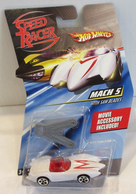 HOT WHEELS SPEED RACER ~MACH 5 With SAW BLADES~ (FACTORY ERROR NO #5 ON SIDE)