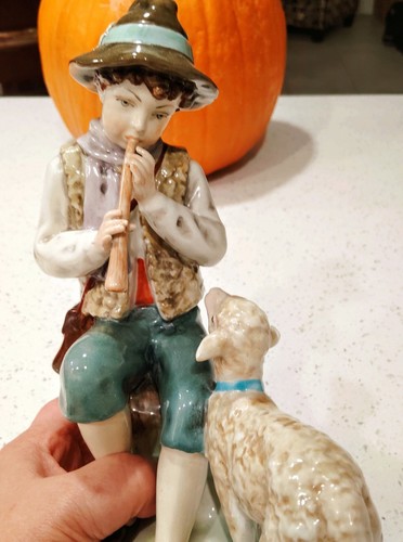 Figura Salvador Mallol Vintage Siglo XX Niño Cordero España - Imagen 2 de 9